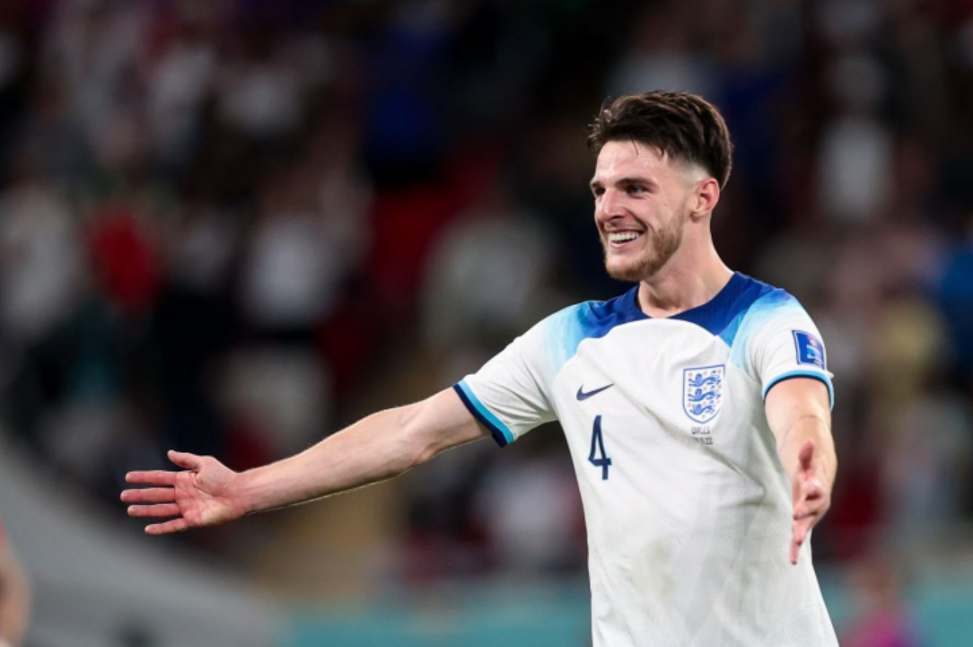 Declan Rice, do Arsenal, jogará com dedo quebrado