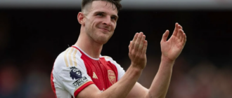 Declan Rice marca o primeiro gol do Arsenal